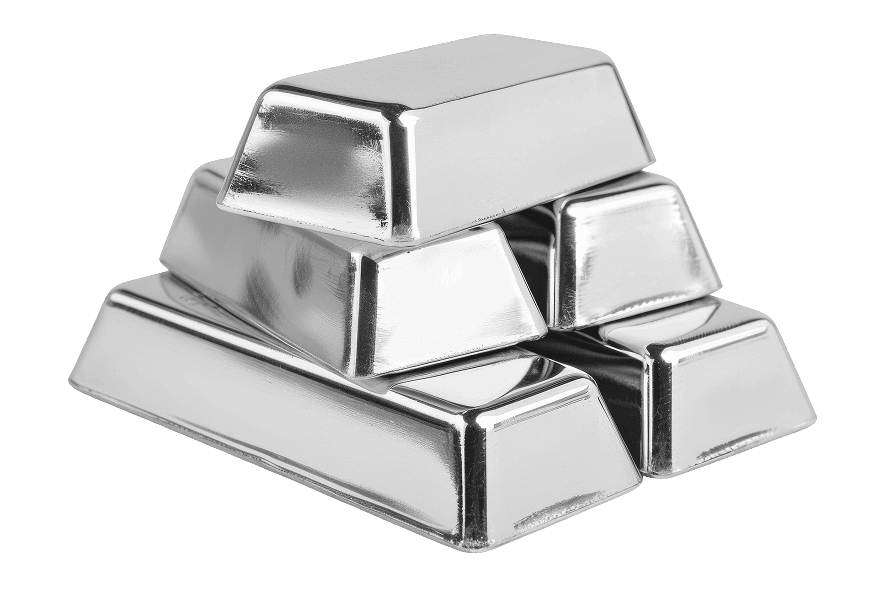 Pile de lingot d'argent